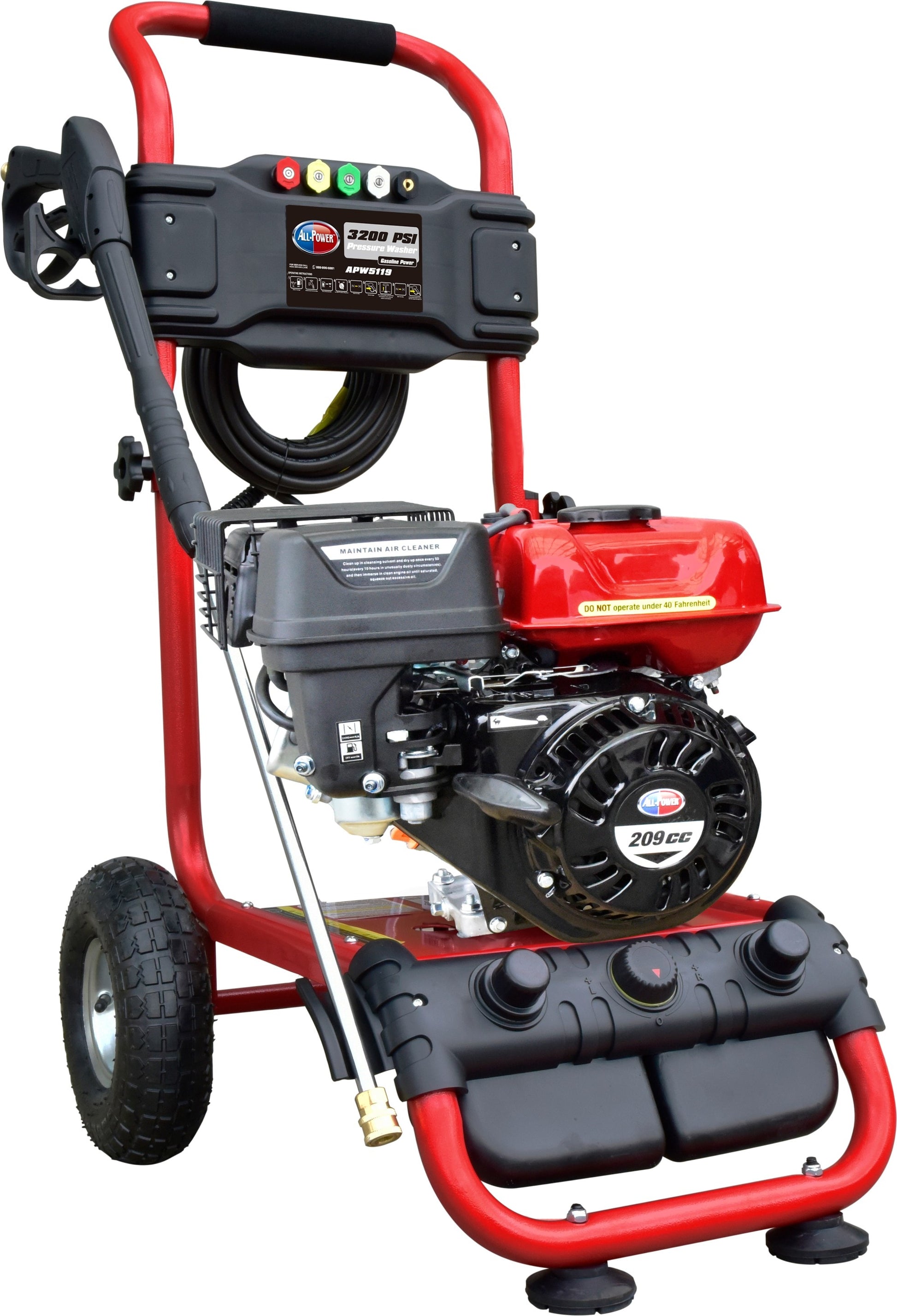 All Power 3200 PSI Cold Water Gas Pressure Washer with 1 Spray Tip APW5119