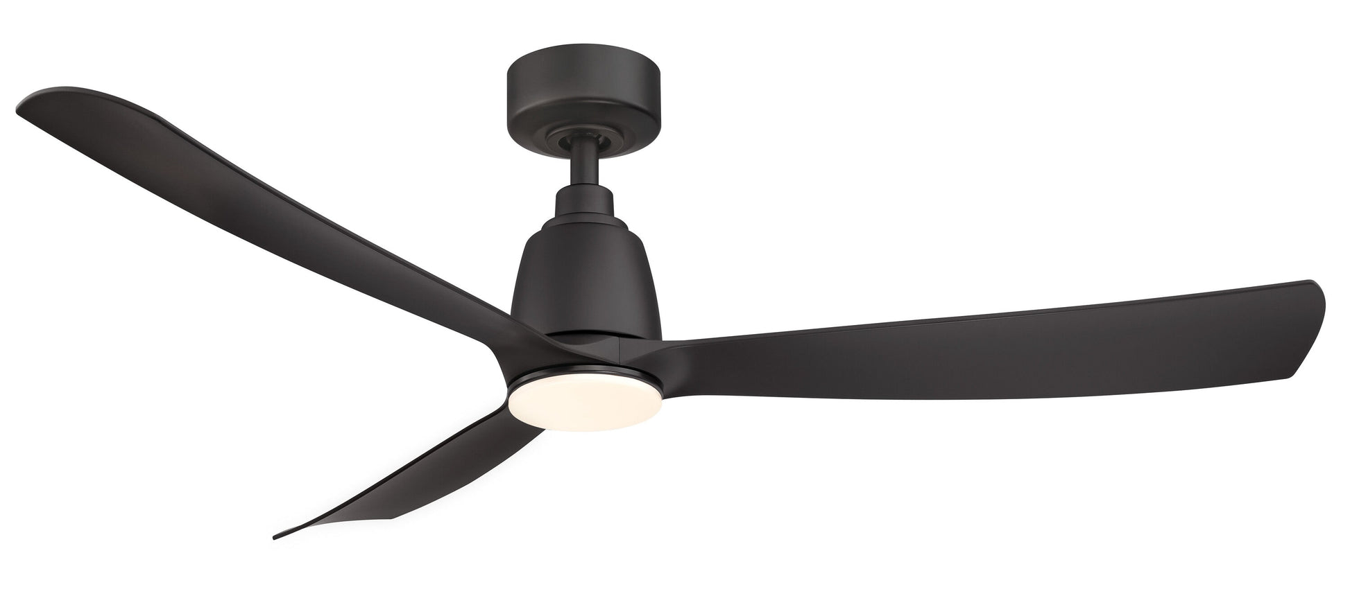 Fanimation Kute 52-in Black Color-changing Integrated LED Indoor/Outdoor Smart Propeller Ceiling Fan with Light and Remote (3-Blade) FPD8534BL-LK