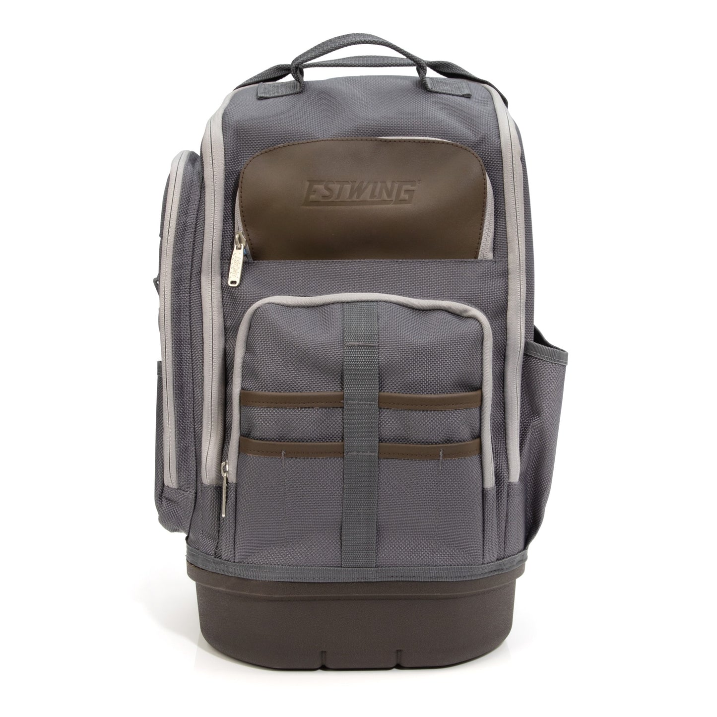 Estwing Gray/Brown Polyester 20-in Zippered Backpack 94759