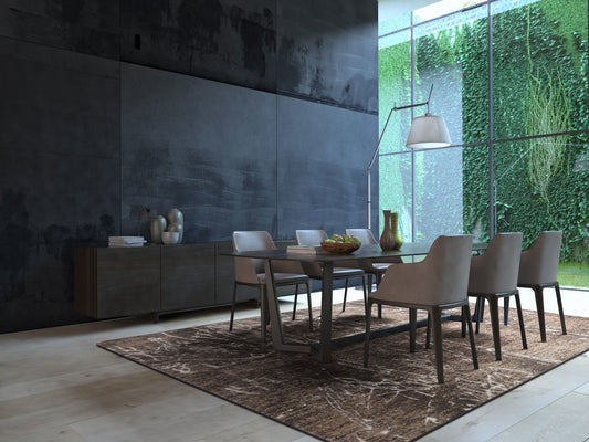 Joy Carpets First Take 8 x 11 (ft) Tufted Umber Rectangular Indoor Abstract Global Pet Friendly Area rug