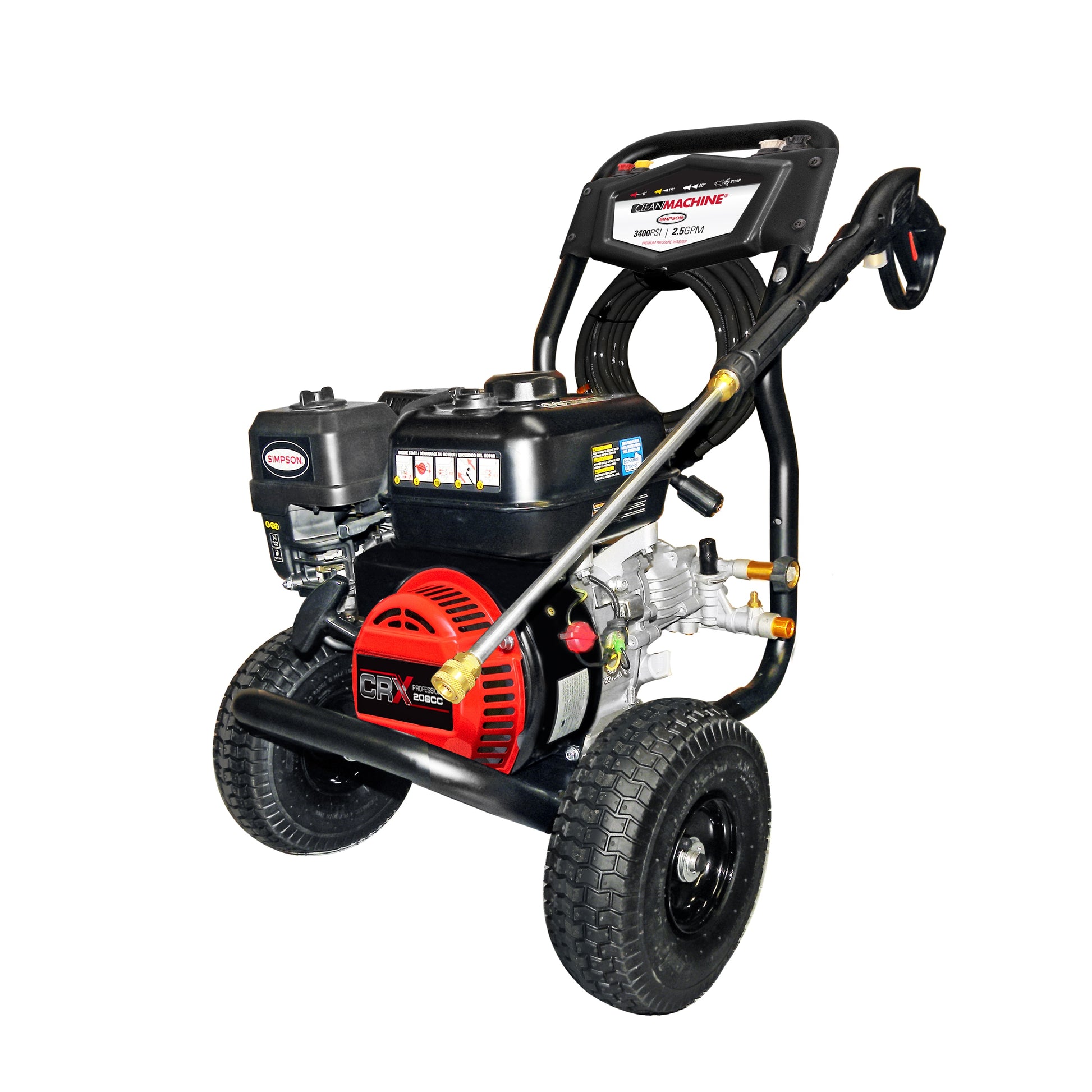 SIMPSON 49-State 2.5-GPM Clean Machine 3400 PSI 2.5-GPM Cold Water Gas Pressure Washer with 4 Spray Tips CM61083-S