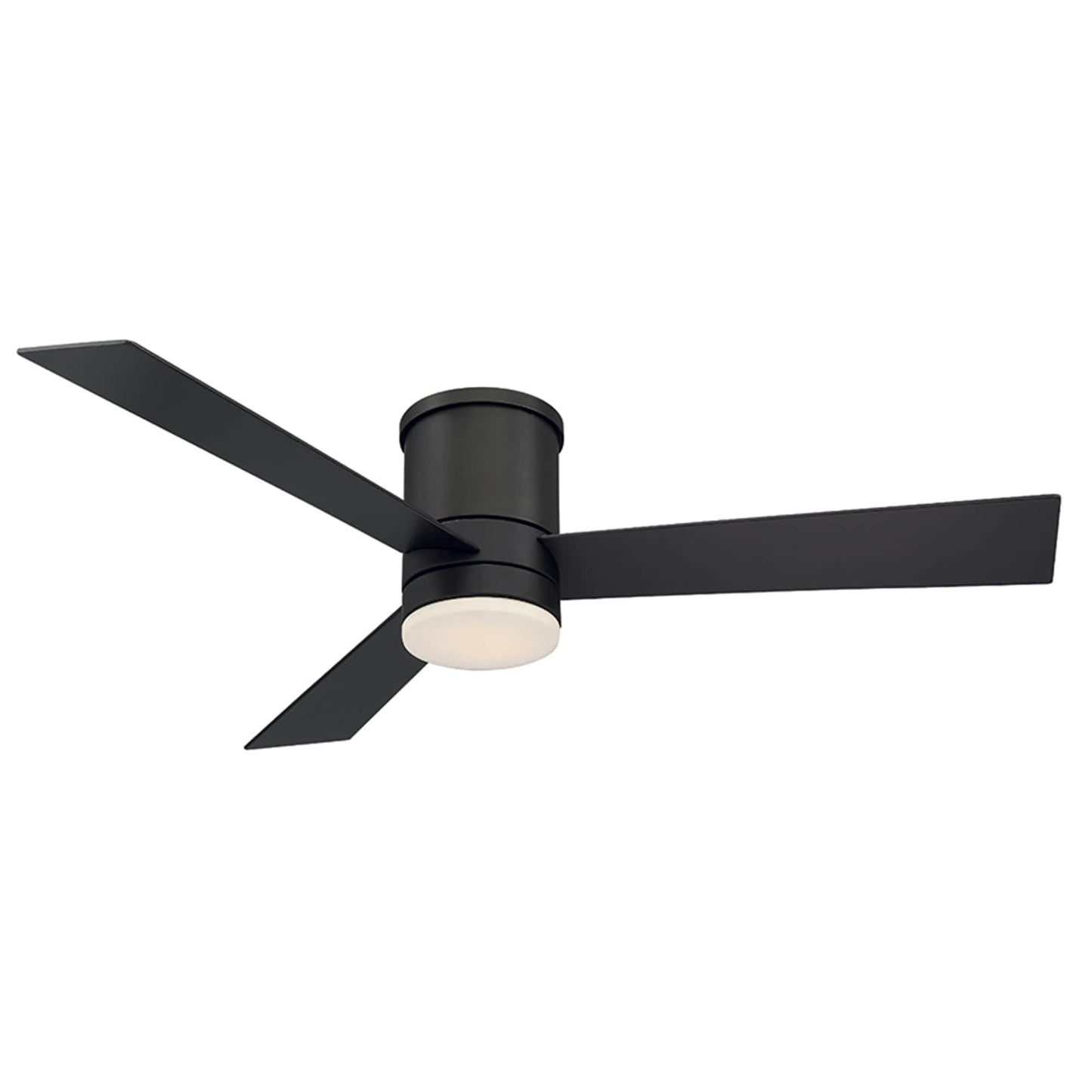 Modern Forms Axis 52-in Bronze Integrated LED Indoor/Outdoor Flush Mount Smart Ceiling Fan with Light and Remote (3-Blade) FH-W1803-52L-BZ