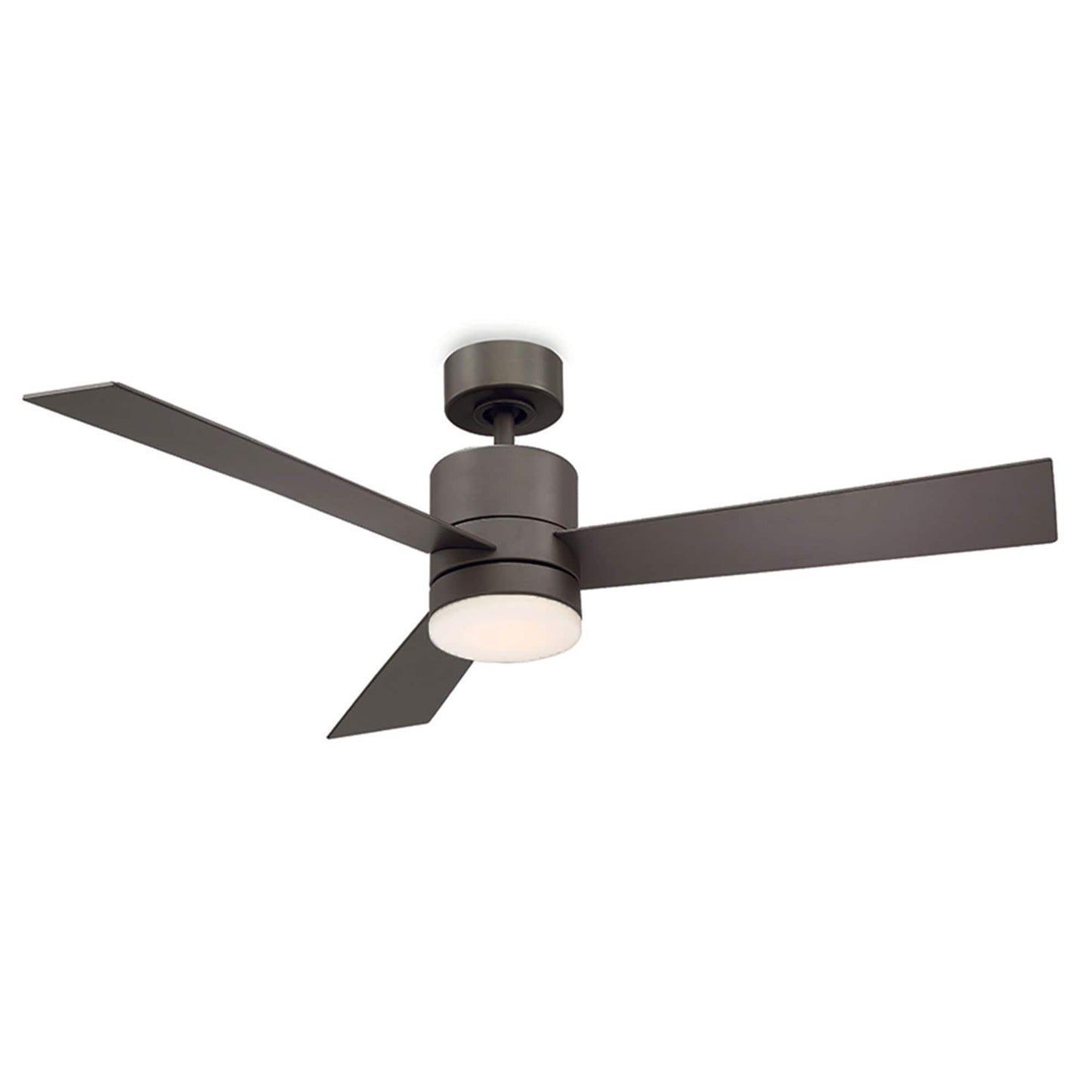 Modern Forms Axis 52-in Bronze Integrated LED Indoor/Outdoor Smart Ceiling Fan with Light and Remote (3-Blade) FR-W1803-52L-BZ