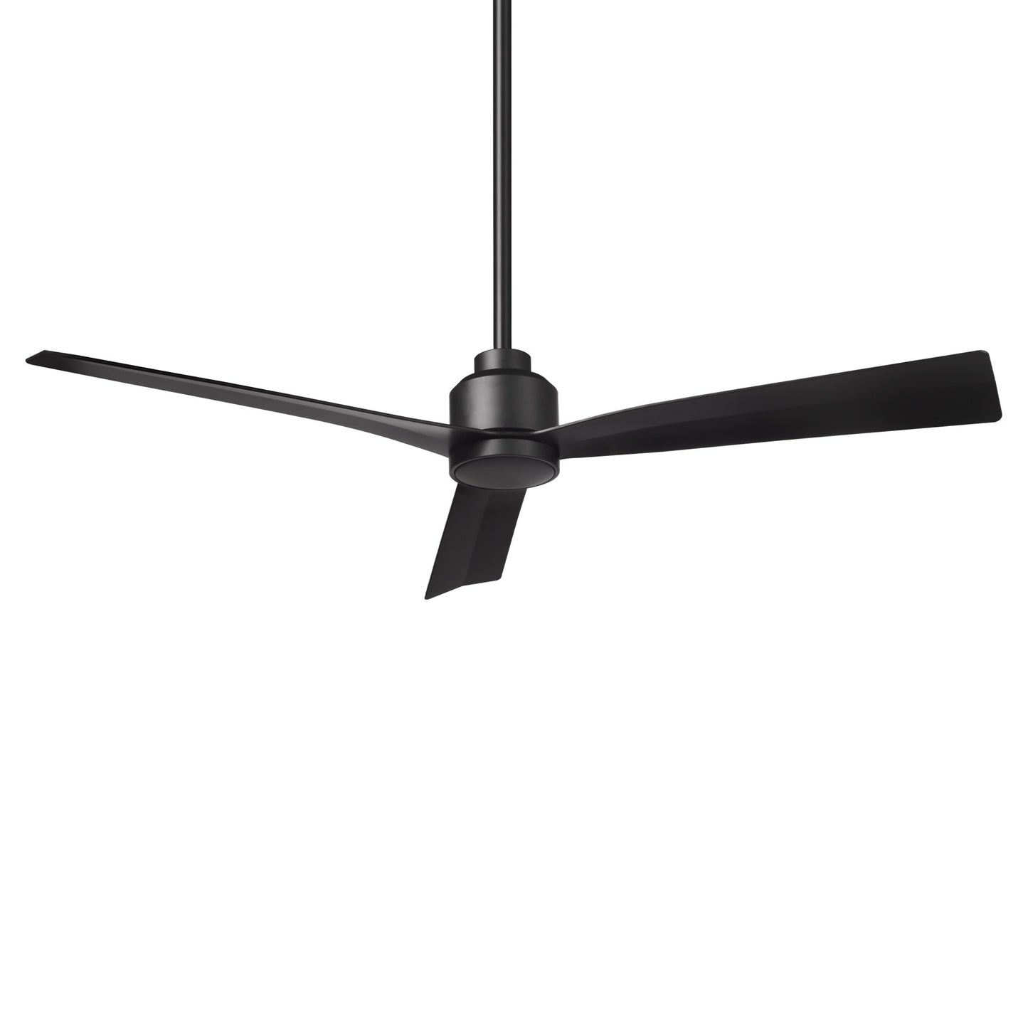 WAC Lighting Clean 52-in Matte black Indoor/Outdoor Smart Ceiling Fan and Remote (3-Blade) F-003-MB