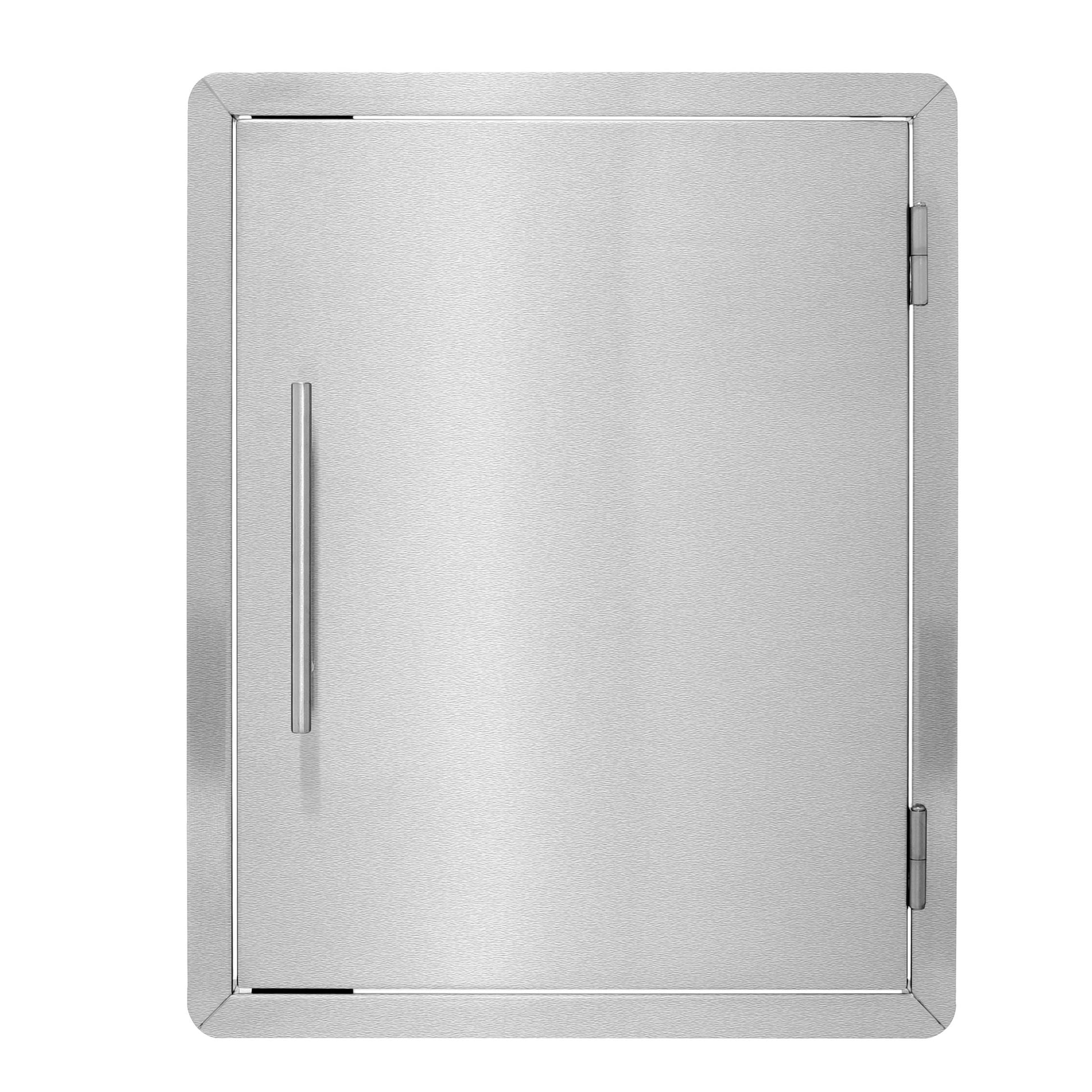 AdirHome 17 in. Stainless Steel BBQ Grill Single Access Door Panel Built-In Grill Cabinet Single Door 301-17-DF