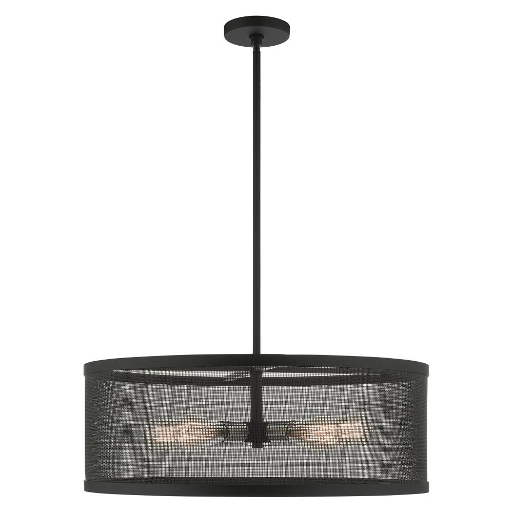Livex Lighting Industro 5 -Light Matte Black Modern/contemporary For Use in Bathrooms, Bedrooms, Dining Rooms, Foyers, Kitchens, Living Rooms Chandelier