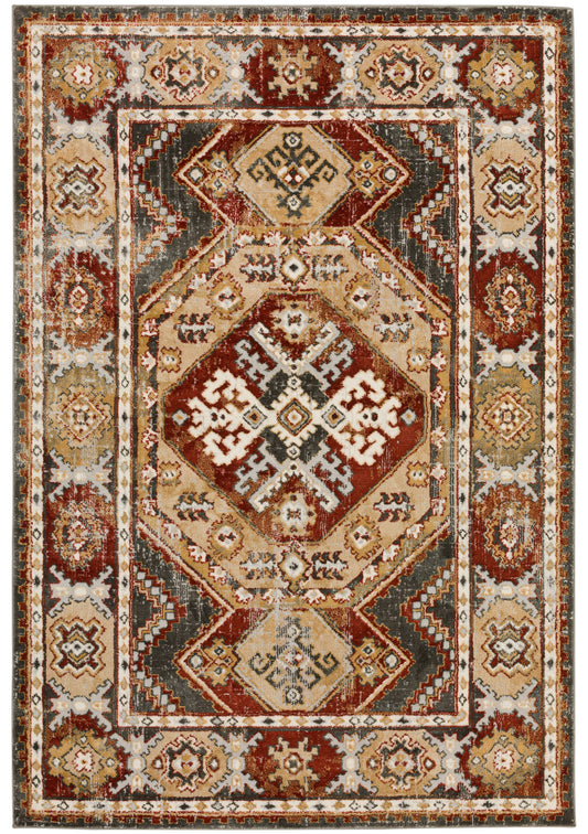 Addison Rugs Grayson 9 x 13 (ft) Rust Rectangular Indoor Medallion Southwestern Area rug