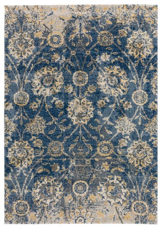 Addison Rugs Barkley 8 x 10 (ft) Blue Rectangular Indoor Distressed/Overdyed Farmhouse/Cottage Area rug