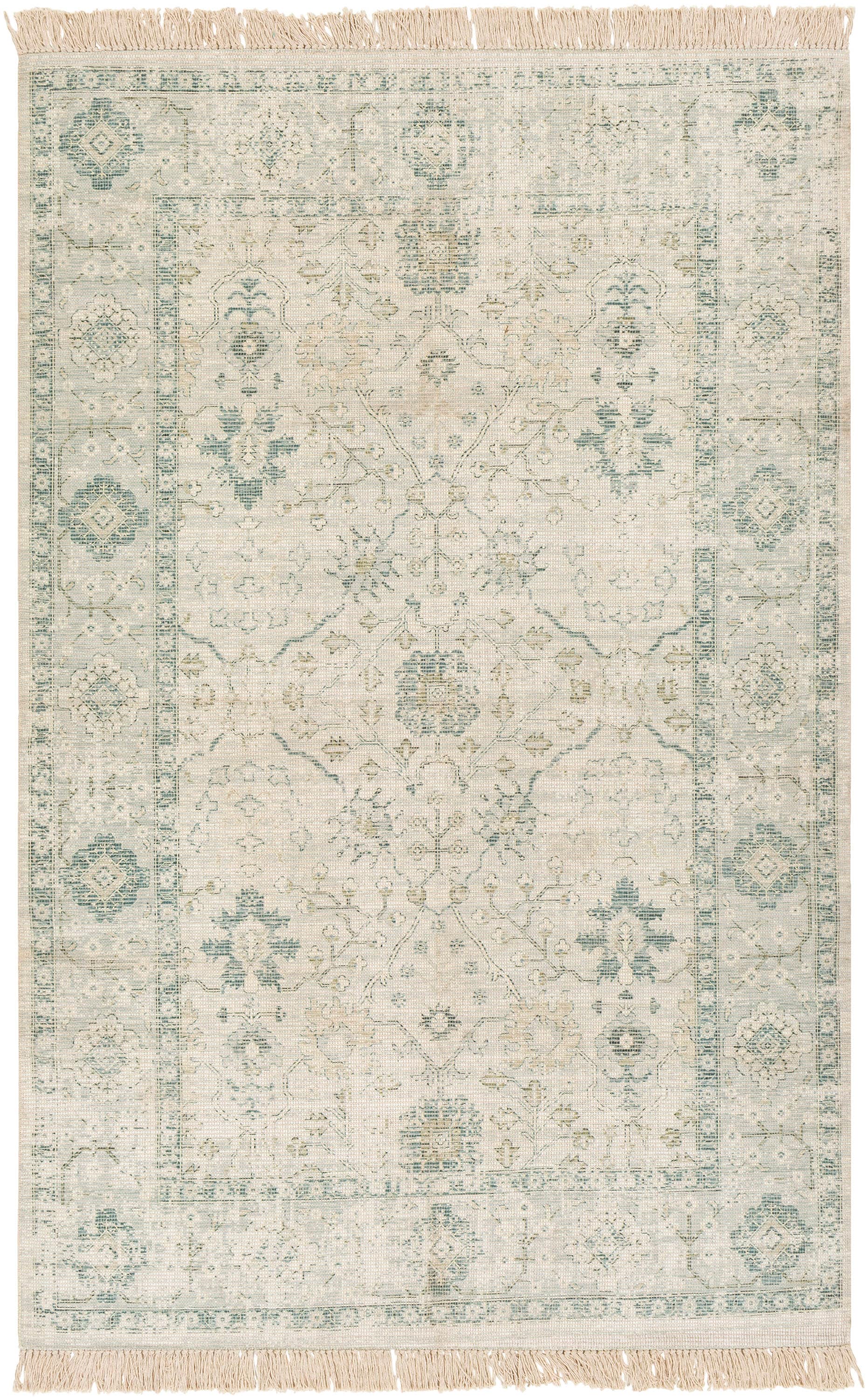 Livabliss Zainab 5 x 8 (ft) Tufted Sage Rectangular Indoor Medallion Oriental Pet Friendly Area rug