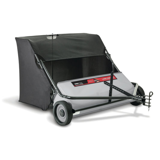 Ohio Steel 42-Inch Tow Lawn Sweeper with 22 Cu. Ft. Hopper Capacity - 10x Faster Than Raking 42SWP22