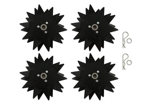 Honda Genuine Replacement Inner Tine Set for Tiller Attachments - Includes 4x 20 Tooth Tines, 2x Lock Pins, and 2x Spacers 06726-V25-010