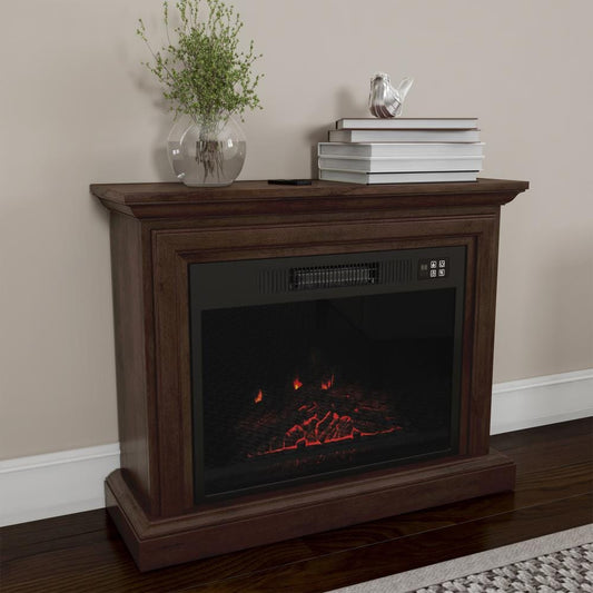 Hastings Home 31-in W Brown LED Electric Fireplace 380096IHJ