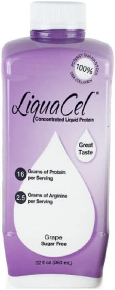 Global Health Products LiquaCel Liquid Protein, 2 Pack of 32 Ounces Grape