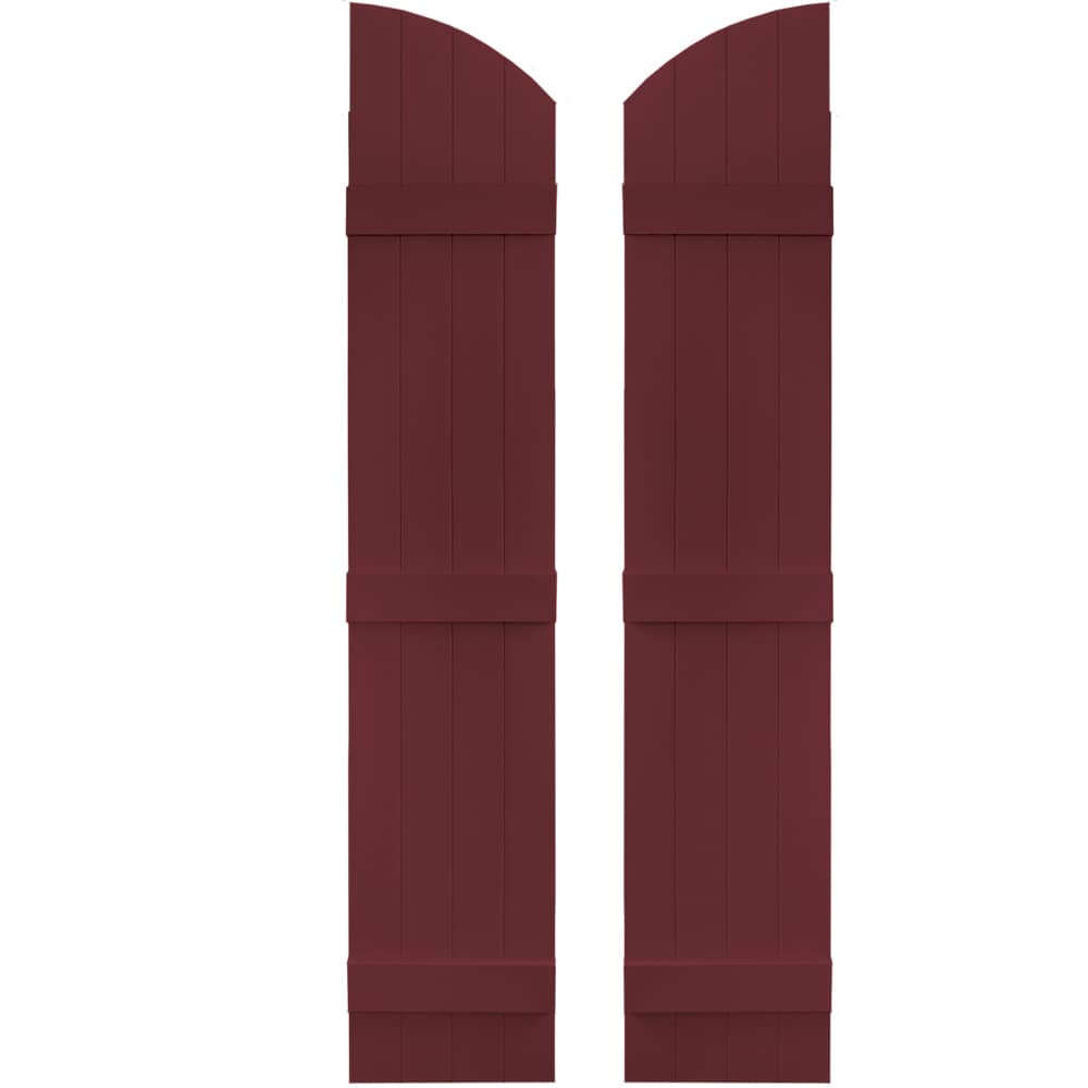 Vantage 13.875-in W x 69-in H Wineberry Board and batten Exterior Shutters ( 1 -Pack )