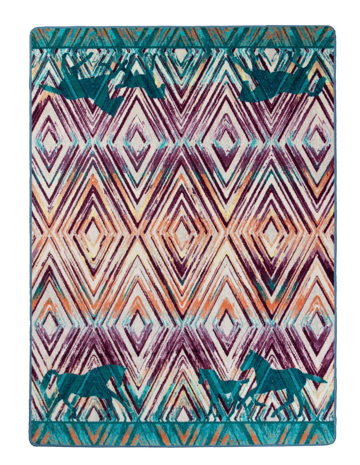 American Dakota 5 x 8 (ft) Tufted Multi Rectangular Indoor Southwestern Area rug