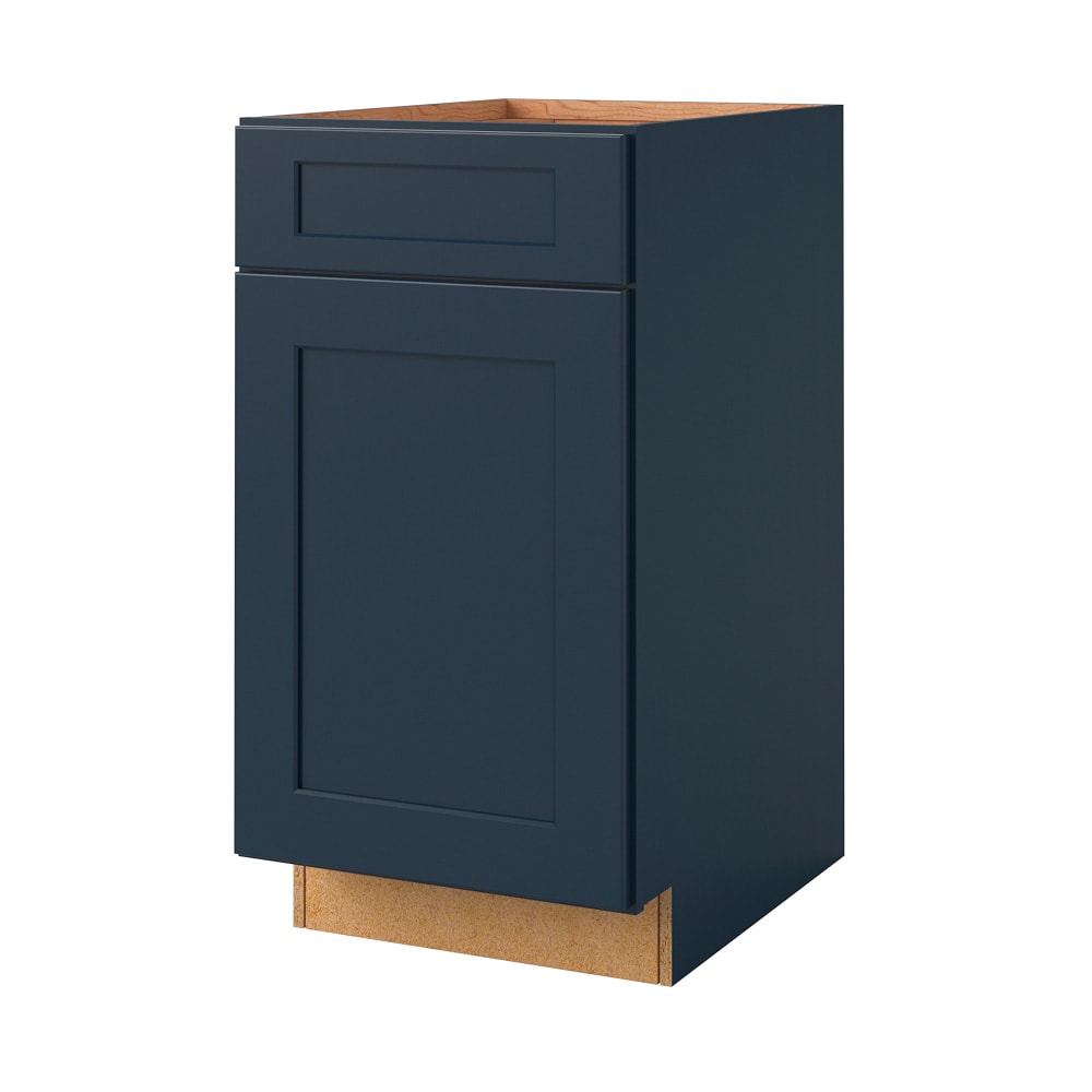 allen + roth Port 18-in W x 34.5-in H x 24-in D Navy Base Fully assembled Cabinet Flat Panel