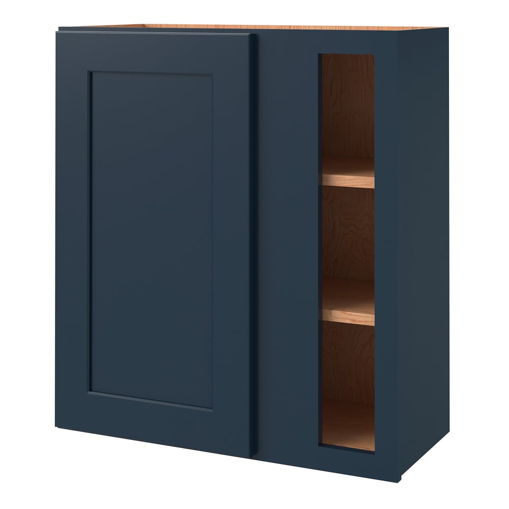 allen + roth Port 27-in W x 30-in H x 12-in D Navy Blind Corner wall Fully assembled Cabinet Flat Panel