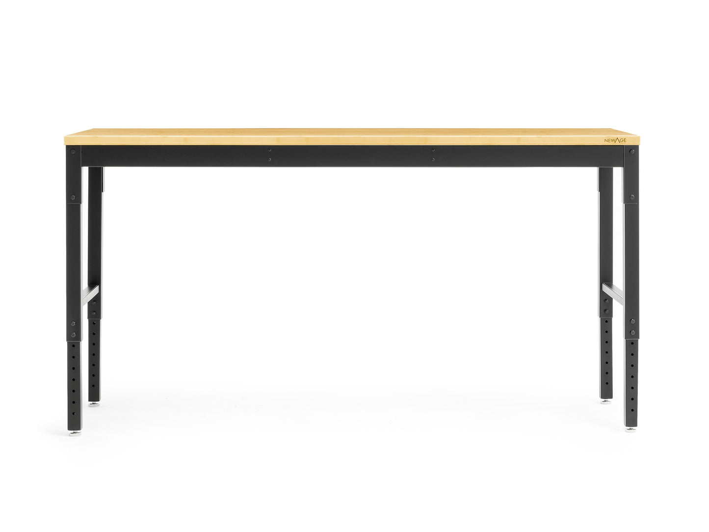 NewAge Products 72-in L x 43-in H Black Bamboo Adjustable Height Portable Work Bench 55946