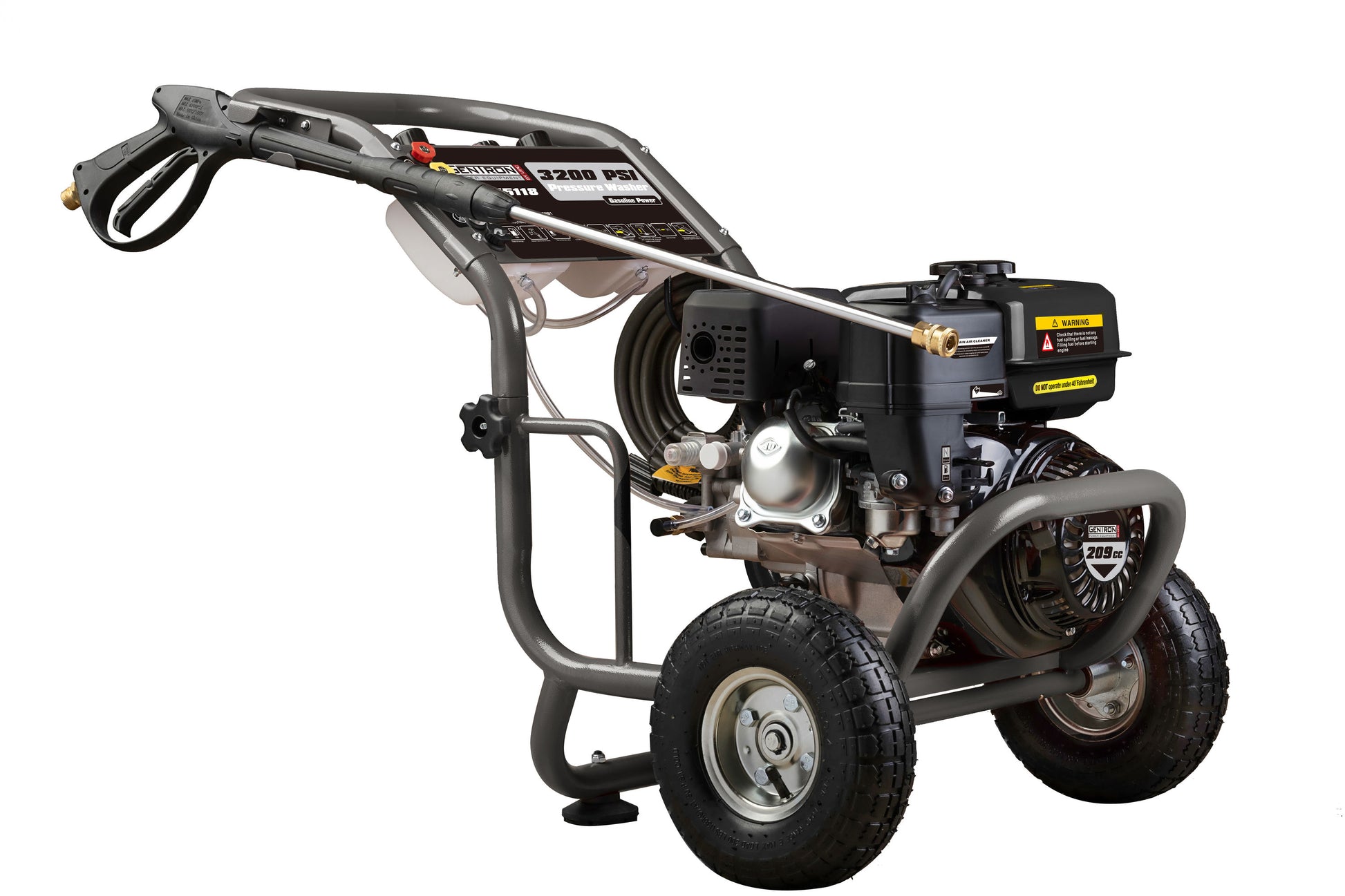 Gentron Power Equipment Gentron Pressure Washer 3200 PSI Cold Water Gas Pressure Washer with 5 Spray Tips GPW5118