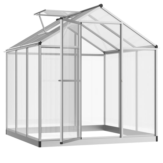 Outsunny 6-ft L x 6-ft W x 6.4-ft H Clear Greenhouse