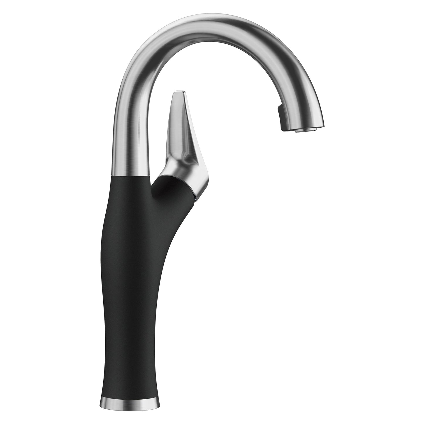 BLANCO Artona Pvd Steel/Coal Black Single Handle Deck-mount Bar and Prep Kitchen Faucet