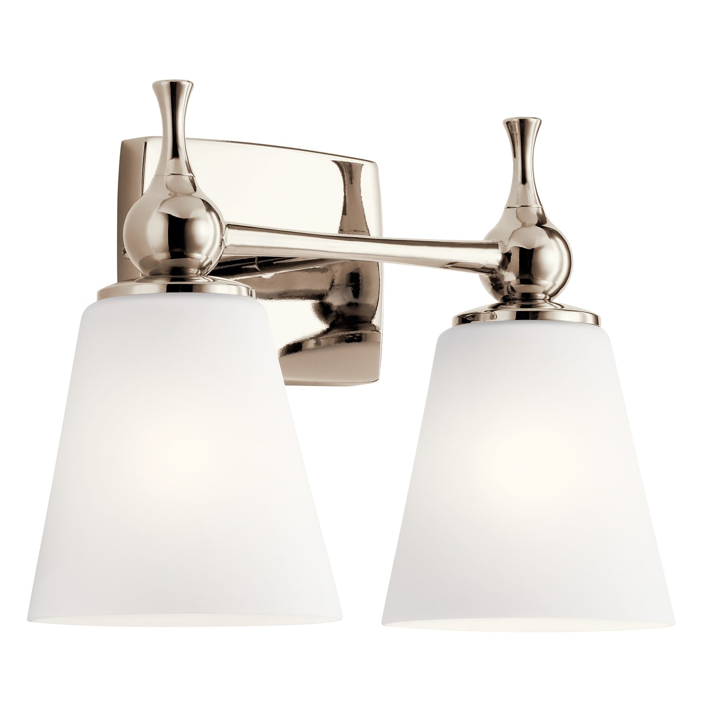 Kichler Cosabella 15-in 2 -Light Polished Nickel Modern/contemporary Vanity light 4869986
