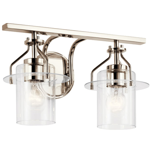 Kichler Everett 16-in 2 -Light Polished Nickel Industrial Vanity light 4663012