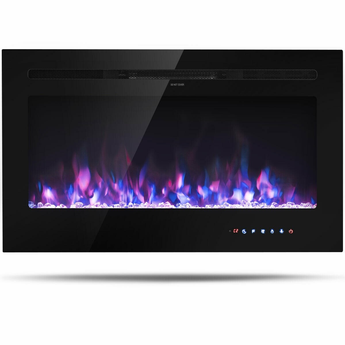GZMR 36-in W Black LED Electric Fireplace GZ-HY29US