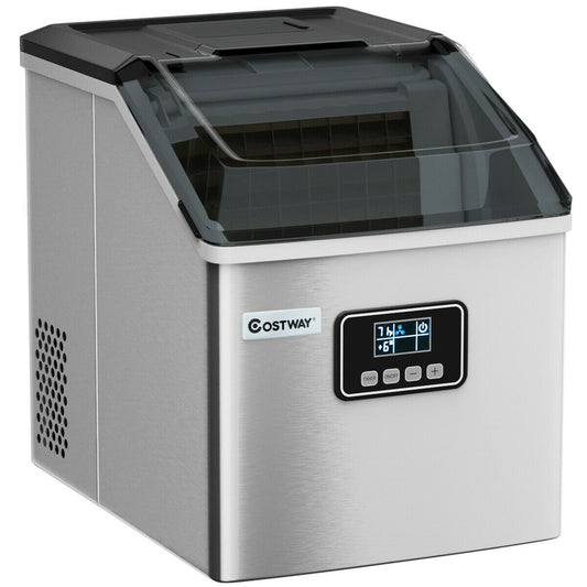 Mondawe 48-lb Ice Per day Cubed Ice Maker ( Silver )