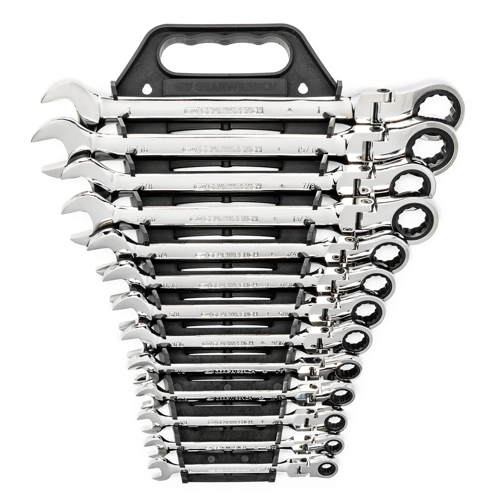 GEARWRENCH 13-Piece Set 12-point (SAE) Flexible Head Combination Wrench 9702D