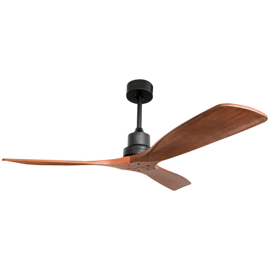Clihome 52-in Matte with Matte Blades Ceiling Fan Without Light - Remote Included ( 3 -Blade )