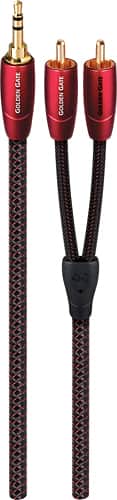 AudioQuest - Golden Gate 6.6' 3.5mm-to-RCA Audio Cable - Red
