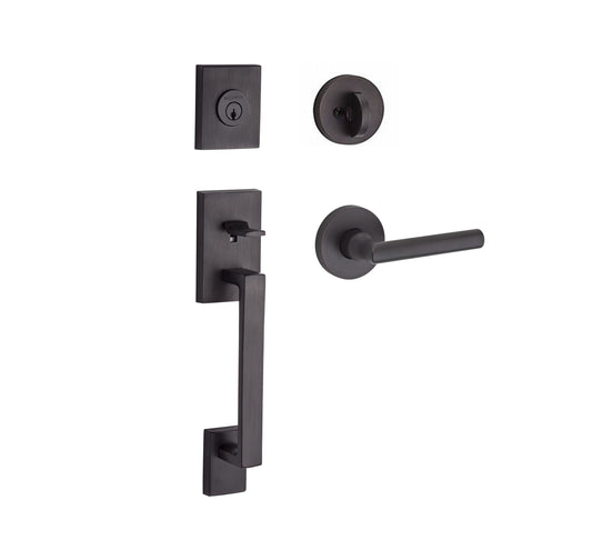 Baldwin Reserve Venetian Bronze Single Deadbolt Keyed Entry Door Handleset with Tube Lever SCLAJXTUBCRR112