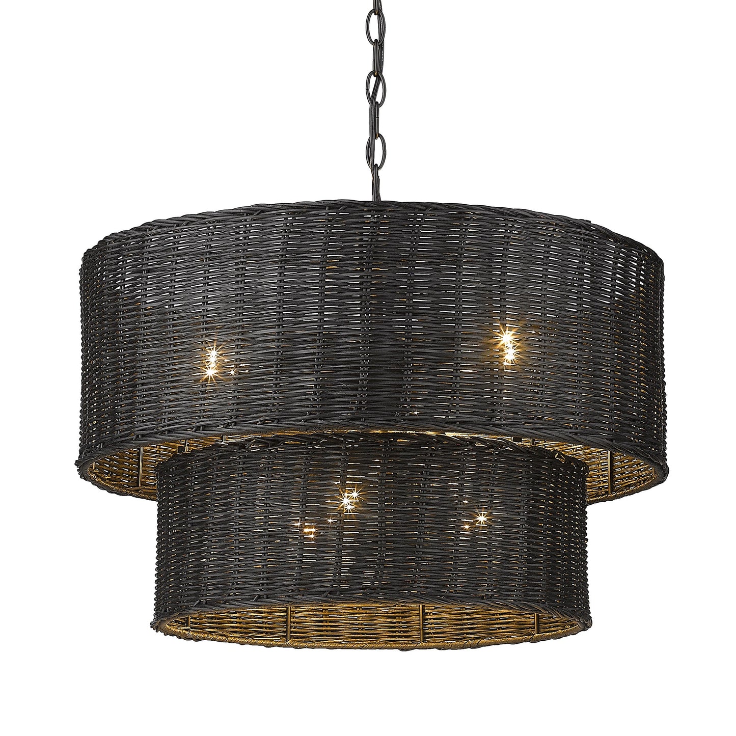 Golden Lighting Erma 6 -Light Matte Black Transitional For Use in Bedrooms, Foyers, Kitchens, Living Rooms Chandelier