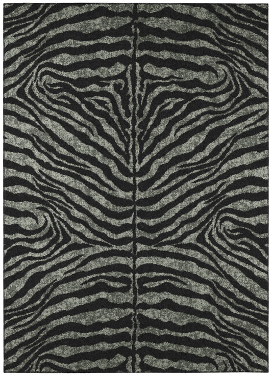 Addison Rugs Safari 9 x 12 (ft) Shadow Rectangular Indoor/Outdoor Animal print Bohemian/Eclectic Area rug
