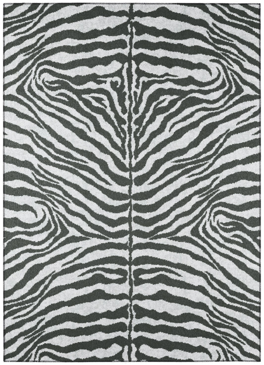 Addison Rugs Safari 8 x 10 (ft) Grey Rectangular Indoor/Outdoor Animal print Bohemian/Eclectic Area rug