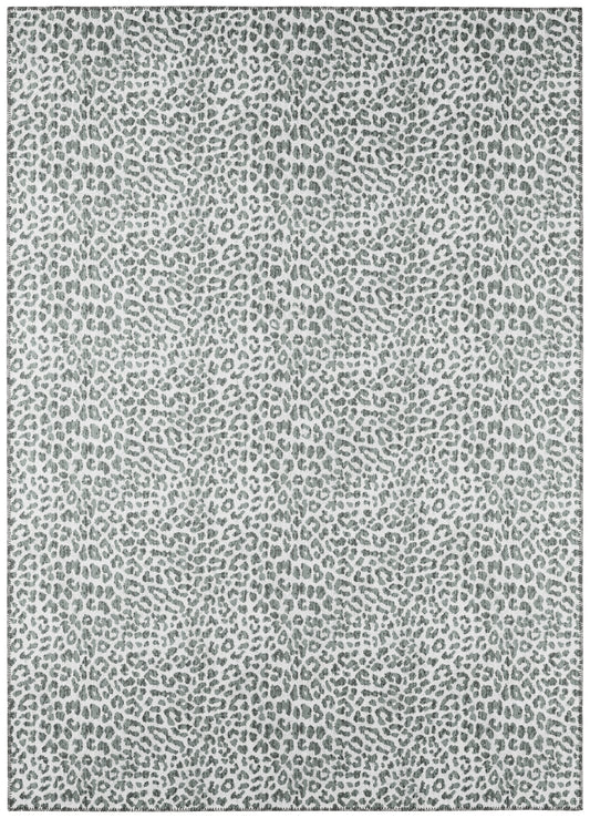 Addison Rugs Safari 9 x 12 (ft) Grey Rectangular Indoor/Outdoor Animal print Bohemian/Eclectic Area rug