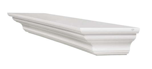 Pearl Mantels 60-in W x 5-in H x 10-in D Crisp White Hollow Mdf Traditional Fireplace Mantel SSUP60618L