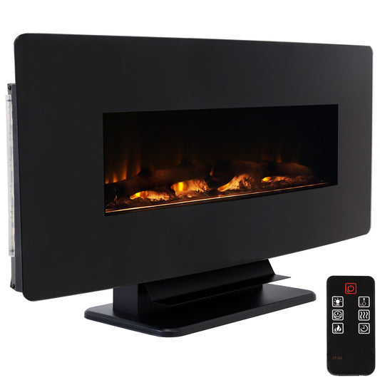 Sunnydaze Decor 42-in W Black Infrared Quartz Electric Fireplace ZHS-432