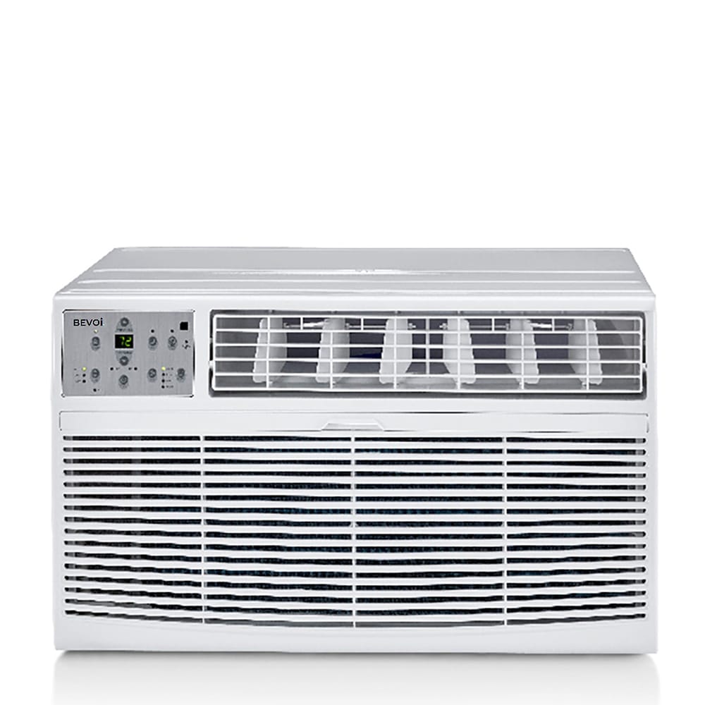 Bevoi 8000-BTU 250-sq ft 115-Volt White Through-the-wall Air Conditioner with Heater and Remote BEVTTW81HF