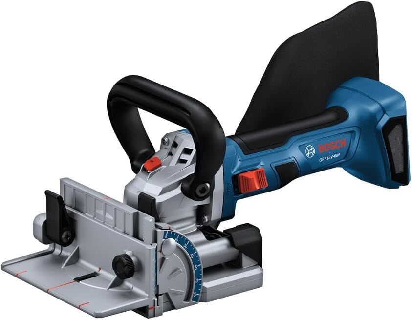BOSCH GFF18V-086N 18V Brushless Biscuit Joiner - Cordless Woodworking Tool for Accurate Joints, Adjustable Cutting Depth, Dust Extraction Port, Ergonomic Design for Cabinetry & Furniture Making