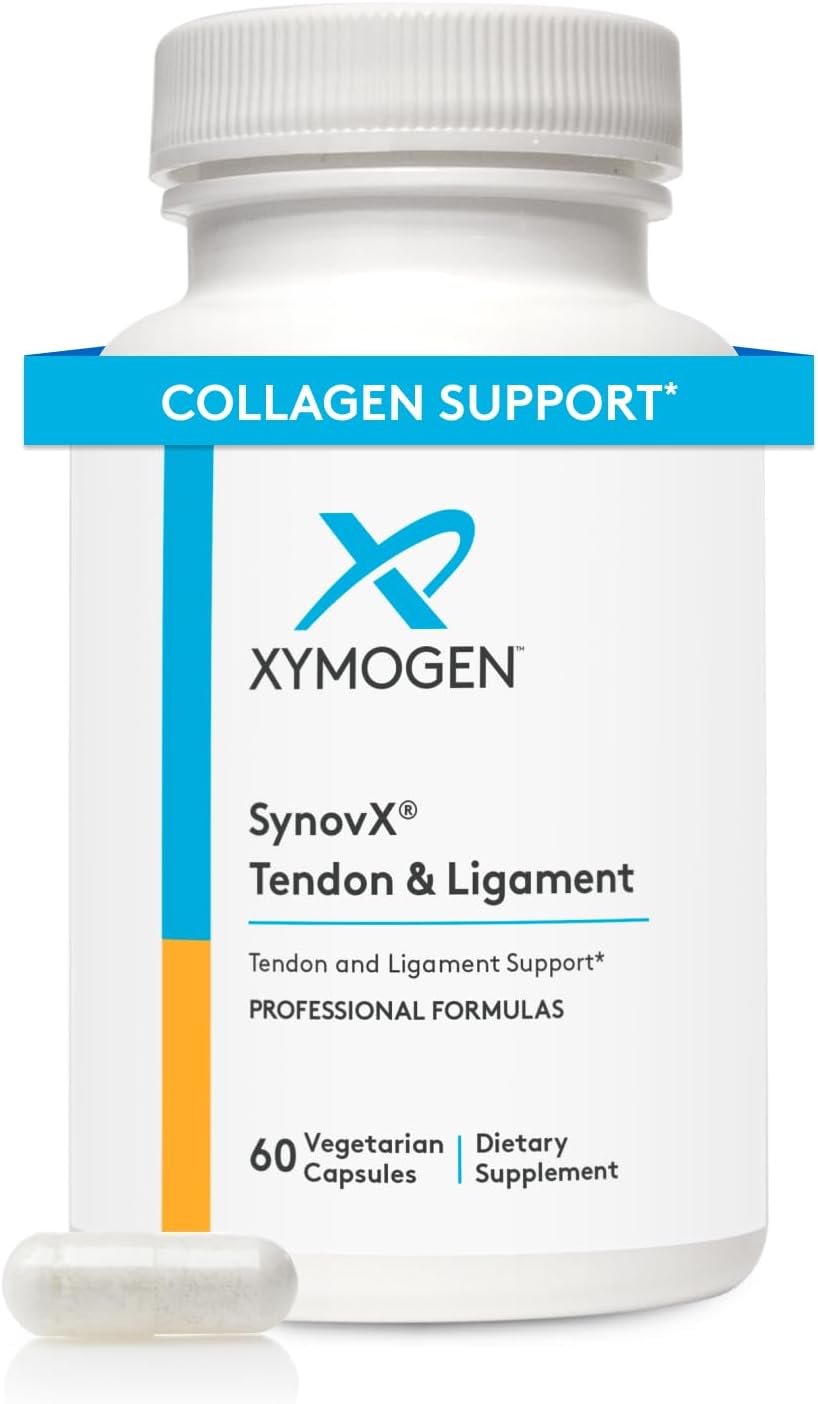 XYMOGEN SynovX Tendon & Ligament - Supports The Body’s Processes of Tendon & Ligament Comfort & Self-Repair - Mucopolysaccharides & Type I Collagen (60 Capsules)