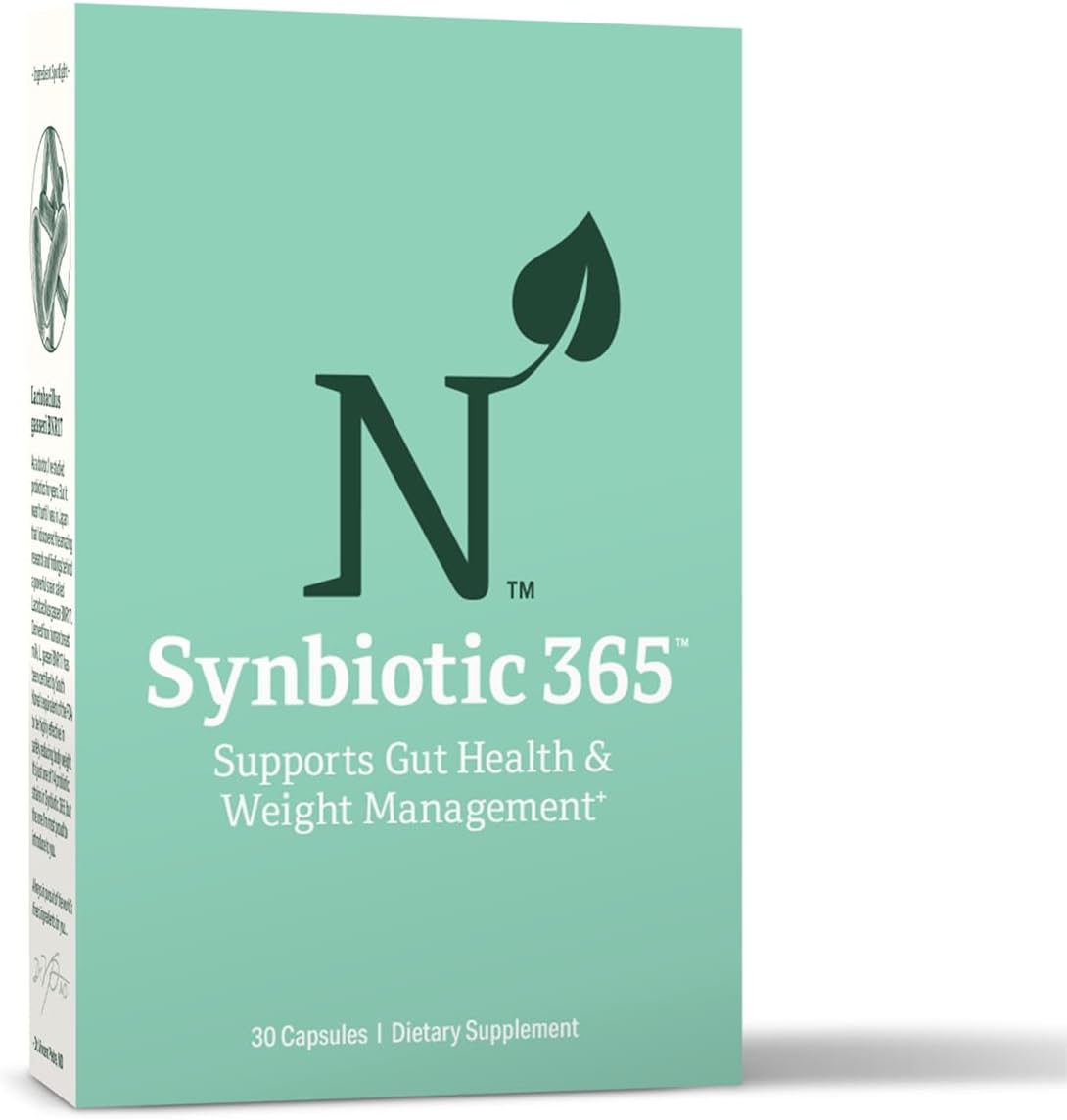 Synbiotic 365 Triple Action Prebiotics and Probiotics for Women & Men | Supplement with B Vitamins, Biotin & Niacin | Gluten Free, Non-GMO & Vegan | 20 Billion CFU | 30 Servings