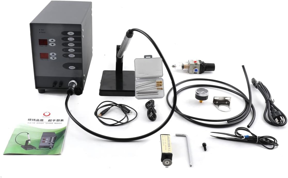 Automatic Spot Welder Auto CNC Spot Welding Machine Equipment Pulse Argon Arc Welder Kit for Jewelry Repair DIY Welding Gold Alloy Welding Dental Hardware Workpiece Welding Tool