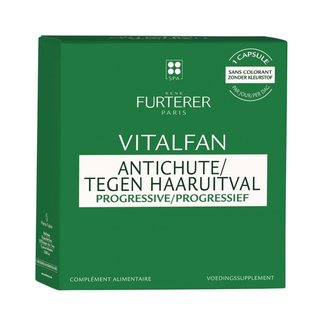 Rene Furterer VITALFAN Progressive Dietary Supplement - Hereditary & Hormonal , Plant-Based, Biotin, Drug Free, Dye Free 30 ct.