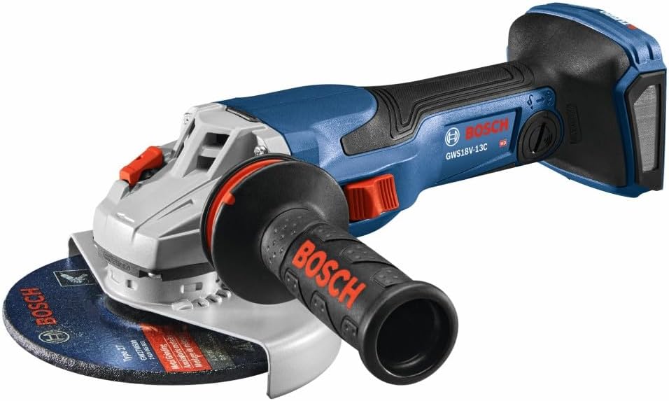 Bosch 18V PROFACTOR Brushless Lithium-Ion 5-6 in. Cordless Angle Grinder with Slide Switch (Tool Only) (Renewed)