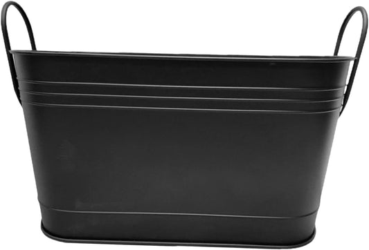 Ash Bucket Outdoor Fire Pot Oval Bucket Stable Firewood Brazier Wood Fire Pot for Backyard Camping Backpacking