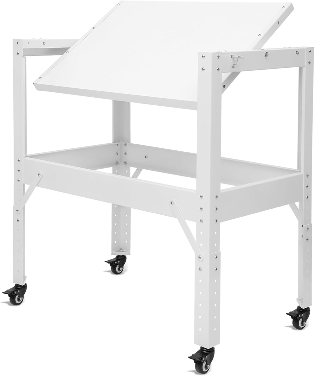 Upgraded 20"x29" Flip Top Tool Stand for Bolt Two 15"-21" High Machines, Flip Top Benchtop Machine Table with Casters for Easy Mobility, Tool Table Height is Adjustable from 30"-36", Capacity 300lbs