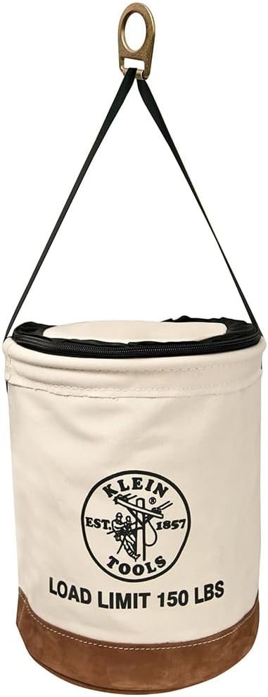 Klein Tools 5104 Canvas Bucket with Leather Bottom