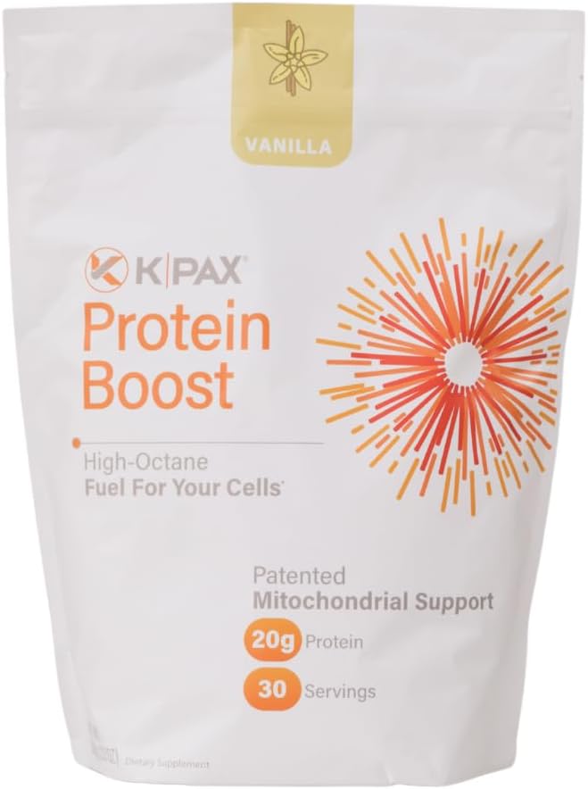 KPAX Immune Protein Blend, Mitochondrial Support Formula + Green Superfood and Probiotics Vanilla 2 -Pound